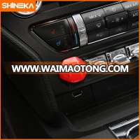 Newest ABS Car Accessories start button cover key to start interior decoration for Ford Mustang 2015