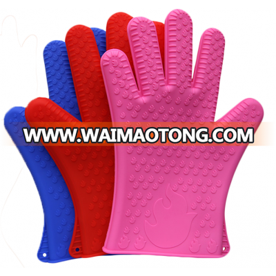 High quality custom silicone oven gloves with fingers silicone rubber oven gloves